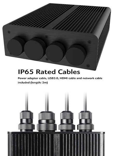 Akasa Pascal CRC enclosure (for ASUS Intel NUC14 i3, IP65 waterproof) <b>[A-NUC103-M1B]</b>