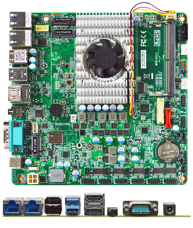 Jetway MTX-ASL1-74330010 Mini-ITX (Intel Atom Processor X, 2x HDMI, 1x Typ-C dP, 2x 2.5GE LAN) <b>[12-28V Input]</b>